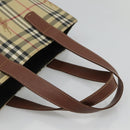 BURBERRY Nova Check Tote Bag PVC Beige Auth 121426-7