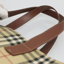 BURBERRY Nova Check Tote Bag PVC Beige Auth 121426-8