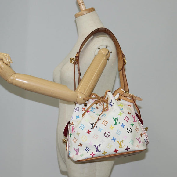 LOUIS VUITTON Monogram Multicolor Petit Noe Bag White M42229 LV Auth 121428M