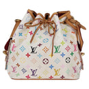 LOUIS VUITTON Monogram Multicolor Petit Noe Bag White M42229 LV Auth 121428M-13