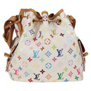 LOUIS VUITTON Monogram Multicolor Petit Noe Bag White M42229 LV Auth 121428AM-2