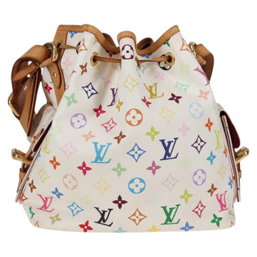 LOUIS VUITTON Monogram Multicolor Petit Noe Bag White M42229 LV Auth 121428AM - 0
