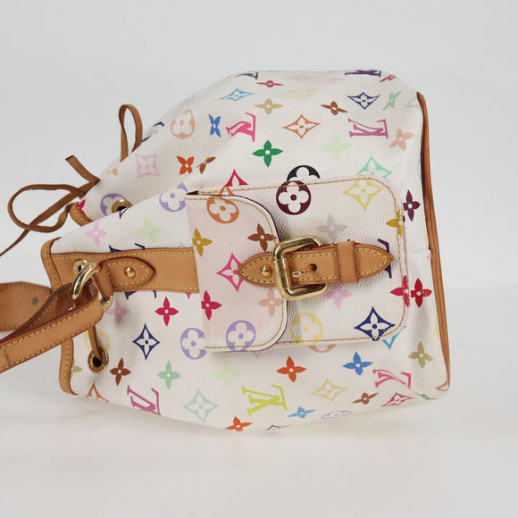 LOUIS VUITTON Monogram Multicolor Petit Noe Bag White M42229 LV Auth 121428AM