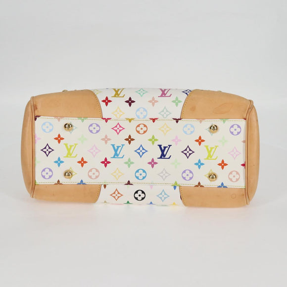 LOUIS VUITTON Monogram Multicolor Beverly GM Hand Bag White M40201 Auth 121429AM
