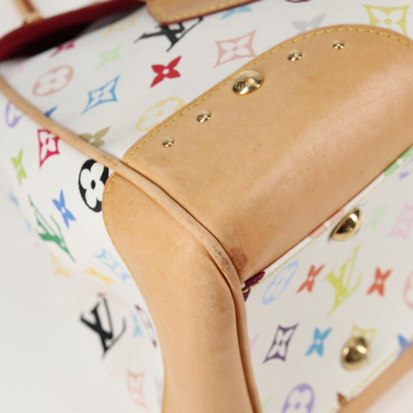 LOUIS VUITTON Monogram Multicolor Beverly GM Hand Bag White M40201 Auth 121429M