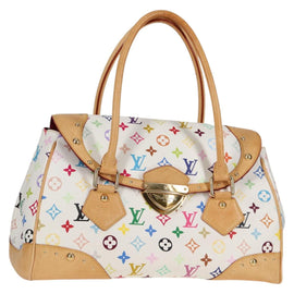 LOUIS VUITTON Monogram Multicolor Beverly GM Hand Bag White M40201 Auth 121429M