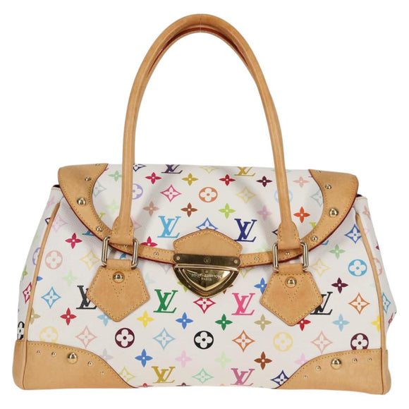 LOUIS VUITTON Monogram Multicolor Beverly GM Hand Bag White M40201 Auth 121429AM