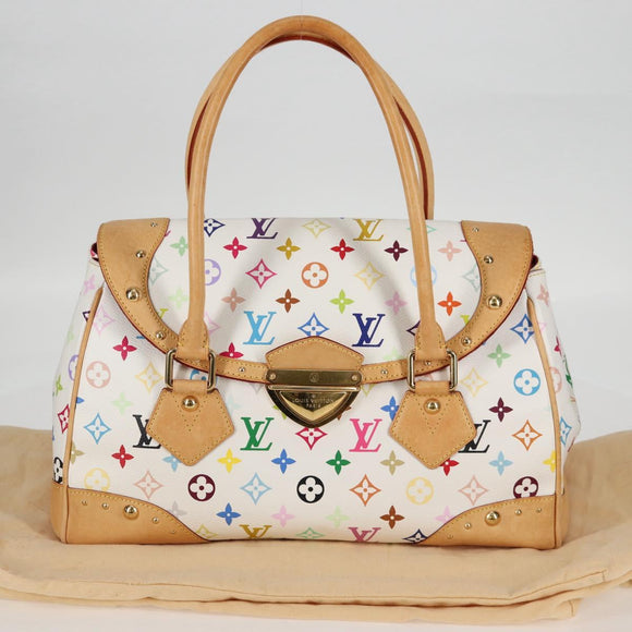 LOUIS VUITTON Monogram Multicolor Beverly GM Hand Bag White M40201 Auth 121429AM