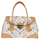 LOUIS VUITTON Monogram Multicolor Beverly GM Hand Bag White M40201 Auth 121429M-13