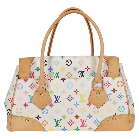 LOUIS VUITTON Monogram Multicolor Beverly GM Hand Bag White M40201 Auth 121429AM