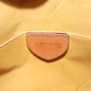 CELINE Macadam Canvas Shoulder Bag PVC Leather Brown Gold Auth 121435-17