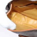 CELINE Macadam Canvas Shoulder Bag PVC Leather Brown Gold Auth 121435-19