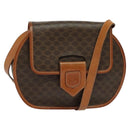 CELINE Macadam Canvas Shoulder Bag PVC Leather Brown Gold Auth 121435-1