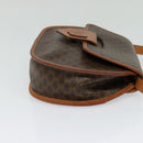CELINE Macadam Canvas Shoulder Bag PVC Leather Brown Gold Auth 121435-4