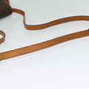 CELINE Macadam Canvas Shoulder Bag PVC Leather Brown Gold Auth 121435-7