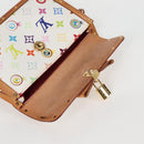 LOUIS VUITTON Monogram Pochette Eye Miss You Hand Bag White M92055 Auth 121439M-9