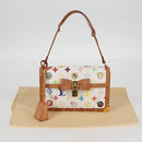 LOUIS VUITTON Monogram Pochette Eye Miss You Hand Bag White M92055 Auth 121439M-12