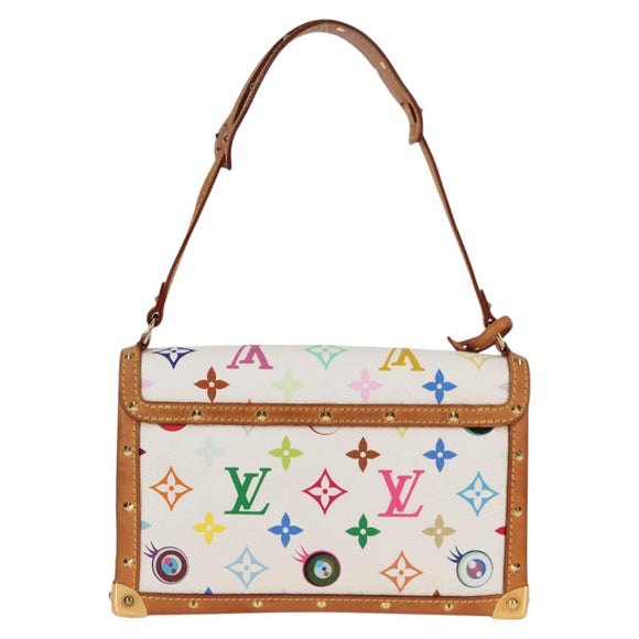 LOUIS VUITTON Monogram Pochette Eye Miss You Hand Bag White M92055 Auth 121439M