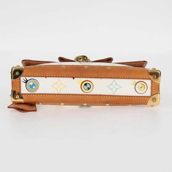 LOUIS VUITTON Monogram Pochette Eye Miss You Hand Bag White M92055 Auth 121439M