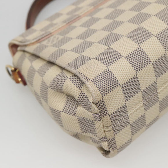 LOUIS VUITTON Damier Azur Croisette Hand Bag 2way N41581 LV Auth 121440