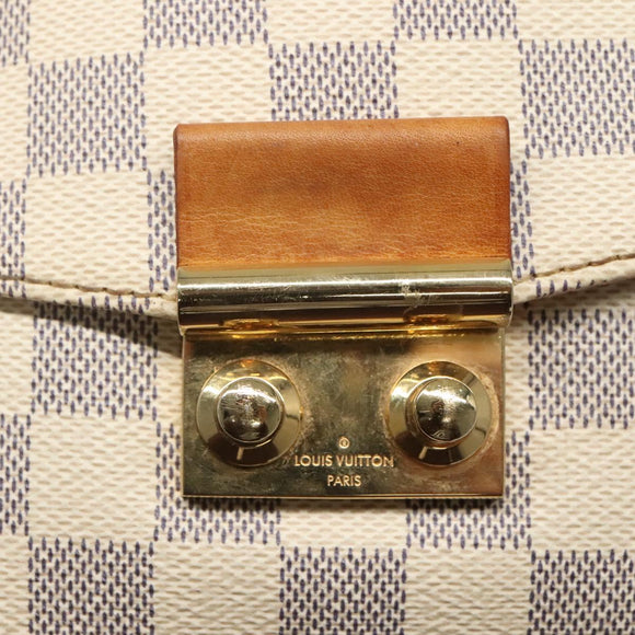 LOUIS VUITTON Damier Azur Croisette Hand Bag 2way N41581 LV Auth 121440