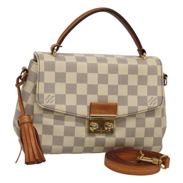 LOUIS VUITTON Damier Azur Croisette Hand Bag 2way N41581 LV Auth 121440