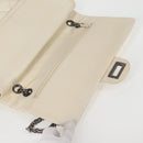 CHANEL Matelasse 2.25 Chain Shoulder Bag Caviar Skin White CC Auth 121441-20