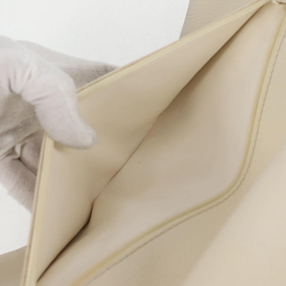 CHANEL Matelasse 2.25 Chain Shoulder Bag Caviar Skin White CC Auth 121441