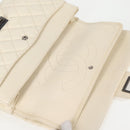 CHANEL Matelasse 2.25 Chain Shoulder Bag Caviar Skin White CC Auth 121441-24