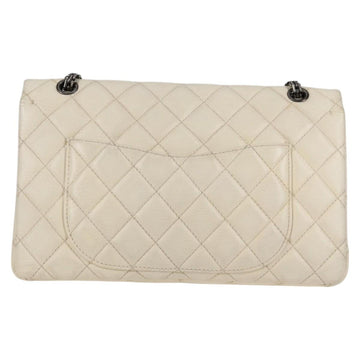 CHANEL Matelasse 2.25 Chain Shoulder Bag Caviar Skin White CC Auth 121441 - 0