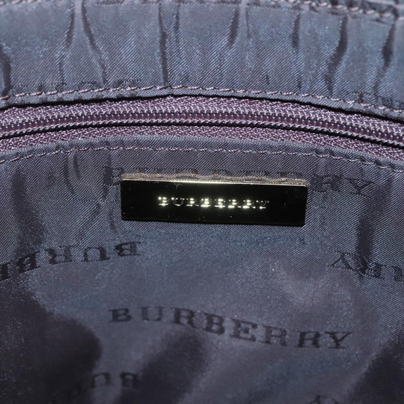 BURBERRY Nova Check Shoulder Bag Canvas Beige Gold Auth 121443