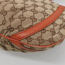 GUCCI GG Canvas Shoulder Bag Beige Gold 203257 Auth 121446-9