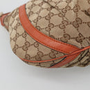 GUCCI GG Canvas Shoulder Bag Beige Gold 203257 Auth 121446-14