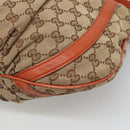 GUCCI GG Canvas Shoulder Bag Beige Gold 203257 Auth 121446-15