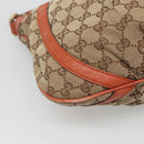 GUCCI GG Canvas Shoulder Bag Beige Gold 203257 Auth 121446-16