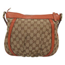 GUCCI GG Canvas Shoulder Bag Beige Gold 203257 Auth 121446-2