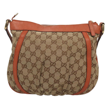 GUCCI GG Canvas Shoulder Bag Beige Gold 203257 Auth 121446 - 0