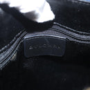 BVLGARI Hand Bag Canvas Navy Gold Auth 121454-17