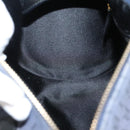 BVLGARI Hand Bag Canvas Navy Gold Auth 121454-19