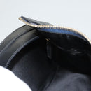 BVLGARI Hand Bag Canvas Navy Gold Auth 121454-20