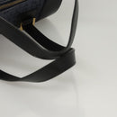 BVLGARI Hand Bag Canvas Navy Gold Auth 121454-7