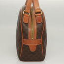 CELINE Macadam Canvas Hand Bag PVC Leather Brown Gold Auth 121455-3