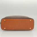 CELINE Macadam Canvas Hand Bag PVC Leather Brown Gold Auth 121455-5