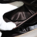 CELINE Macadam Canvas Shoulder Bag Beige Gold Auth 121456-21