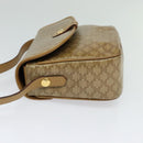 CELINE Macadam Canvas Shoulder Bag Beige Gold Auth 121456-3