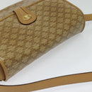 CELINE Macadam Canvas Shoulder Bag Beige Gold Auth 121456-6