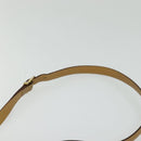 CELINE Macadam Canvas Shoulder Bag Beige Gold Auth 121456-8