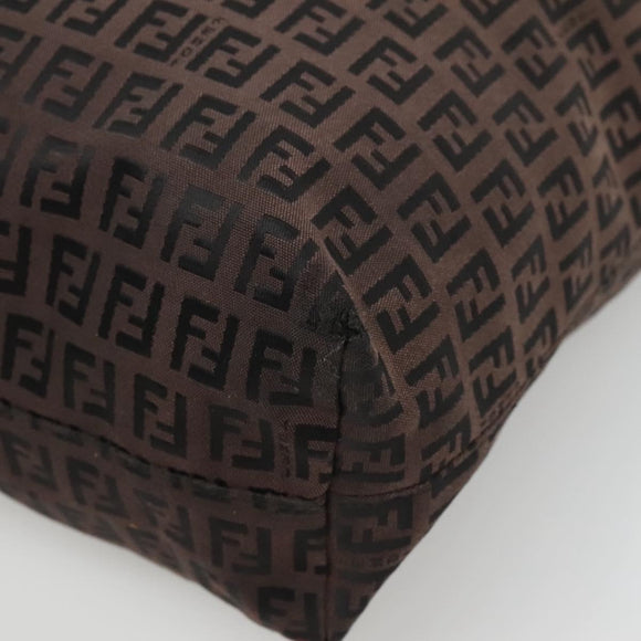 FENDI Zucchino Canvas Tote Bag Brown Auth 121457