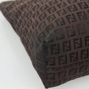 FENDI Zucchino Canvas Tote Bag Brown Auth 121457-11