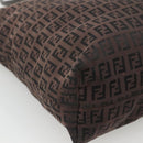 FENDI Zucchino Canvas Tote Bag Brown Auth 121457-13